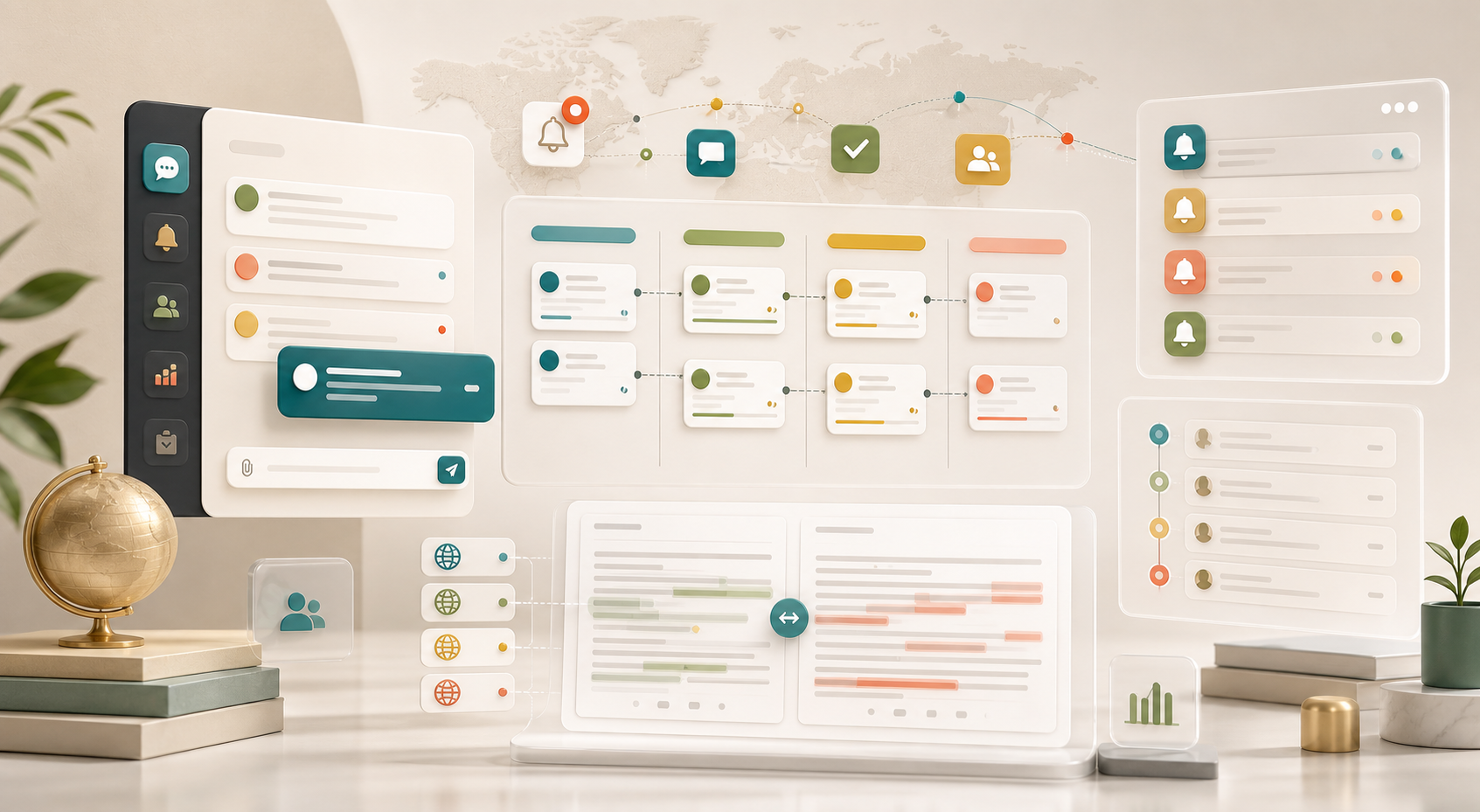 Workflow board for multilingual translation operations